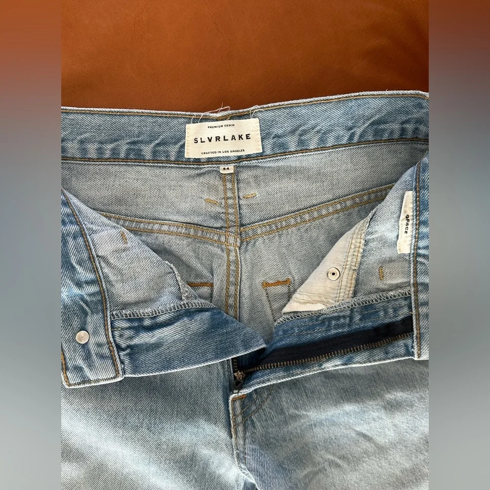SLVRLAKE Light Blue Wide Leg Jeans - Picture 7 of 8